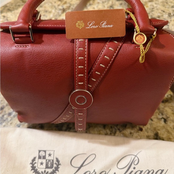 Loro Piana Red Leather Women's Bag - Picture 1 of 8
